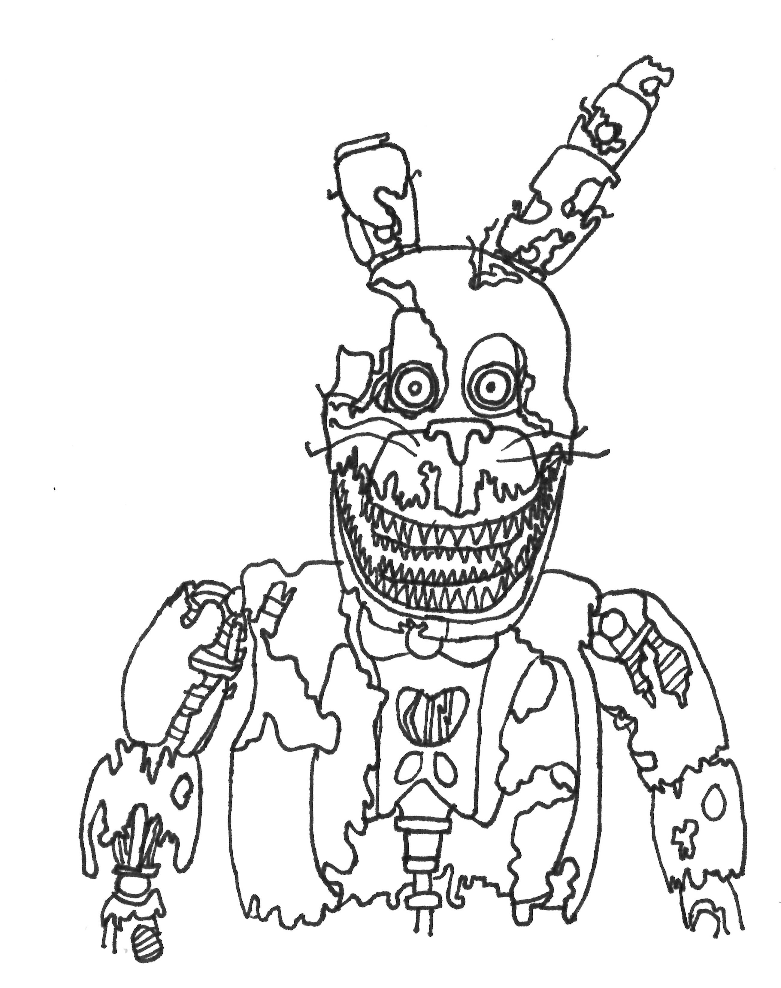 2601x3289 Coloring Page Fnaf Fnaf Free