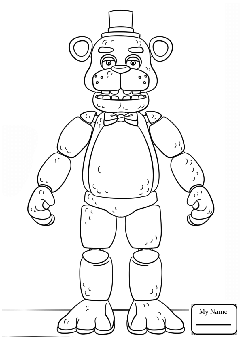 840x1177 Fnaf Golden Freddy Coloring Pages To Print For Kids