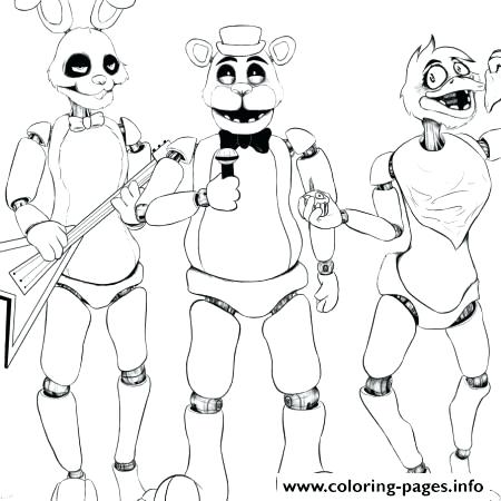 450x450 Fnaf World Coloring Pages Print Five Nights At Singer Music