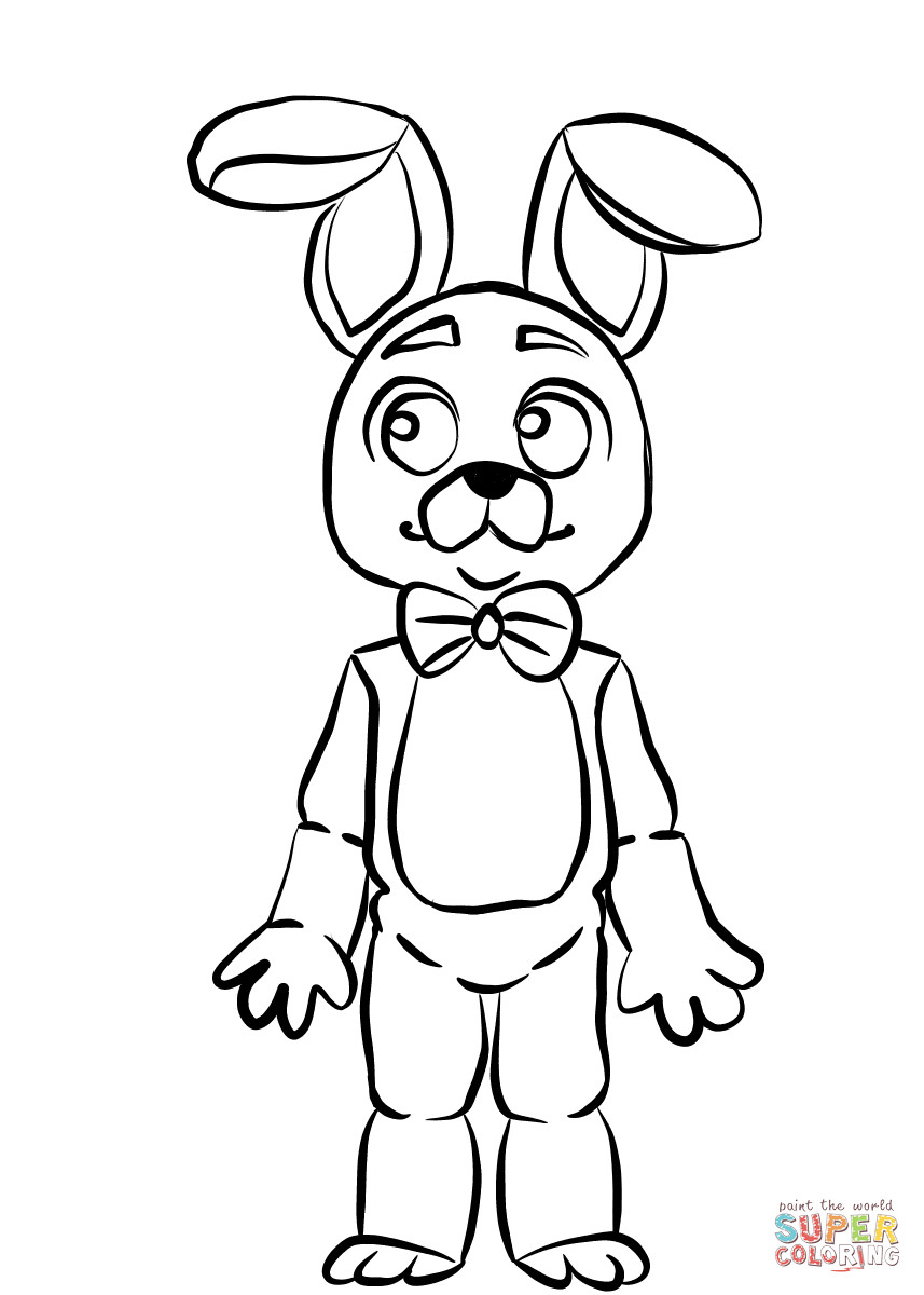 857x1200 It S Here Toy Bonnie Coloring Pages Fnaf Page