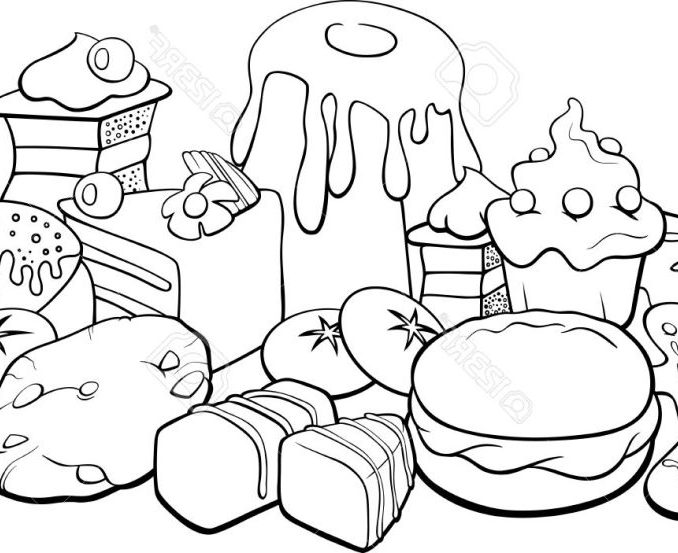 678x553 Food Colouring Pages Food Coloring Book Coloring Pages Kids Free