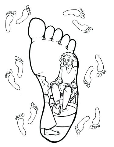 374x480 Feet Coloring Pages Washes The Disciples Feet Coloring Page