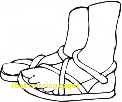 420x350 Feet Coloring Sheet Foot Coloring Pages With For Feet Coloring