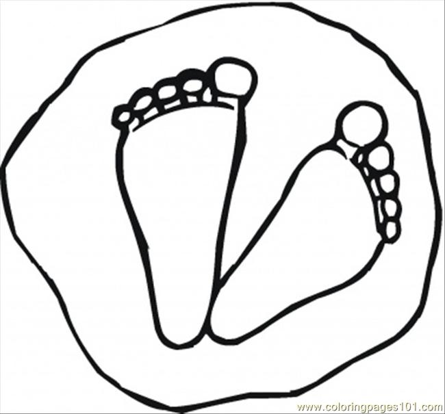 650x605 Feet Coloring Sheet Footprints Coloring Pages Many Interesting