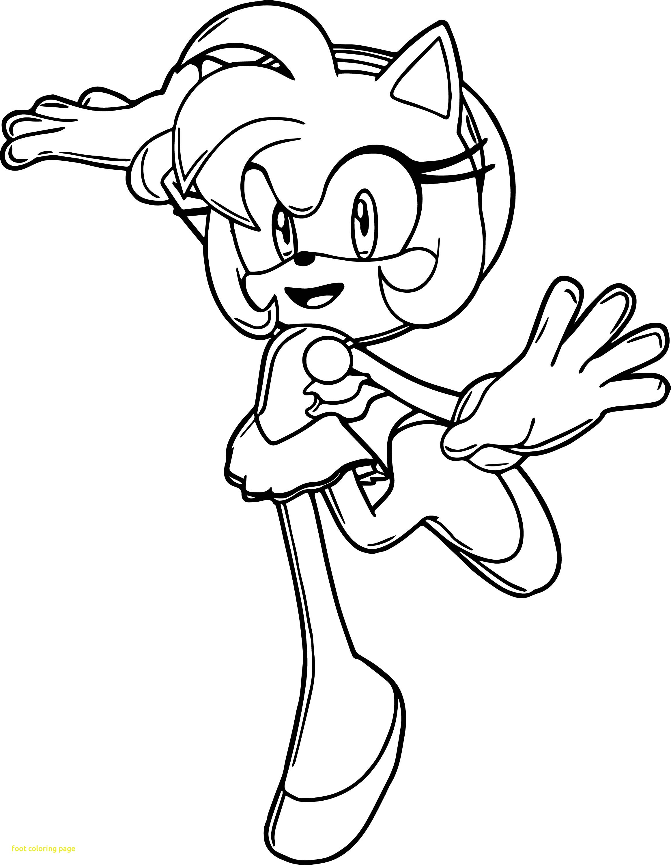 2325x2997 Foot Coloring Page With Amy Rose Foot Coloring Page