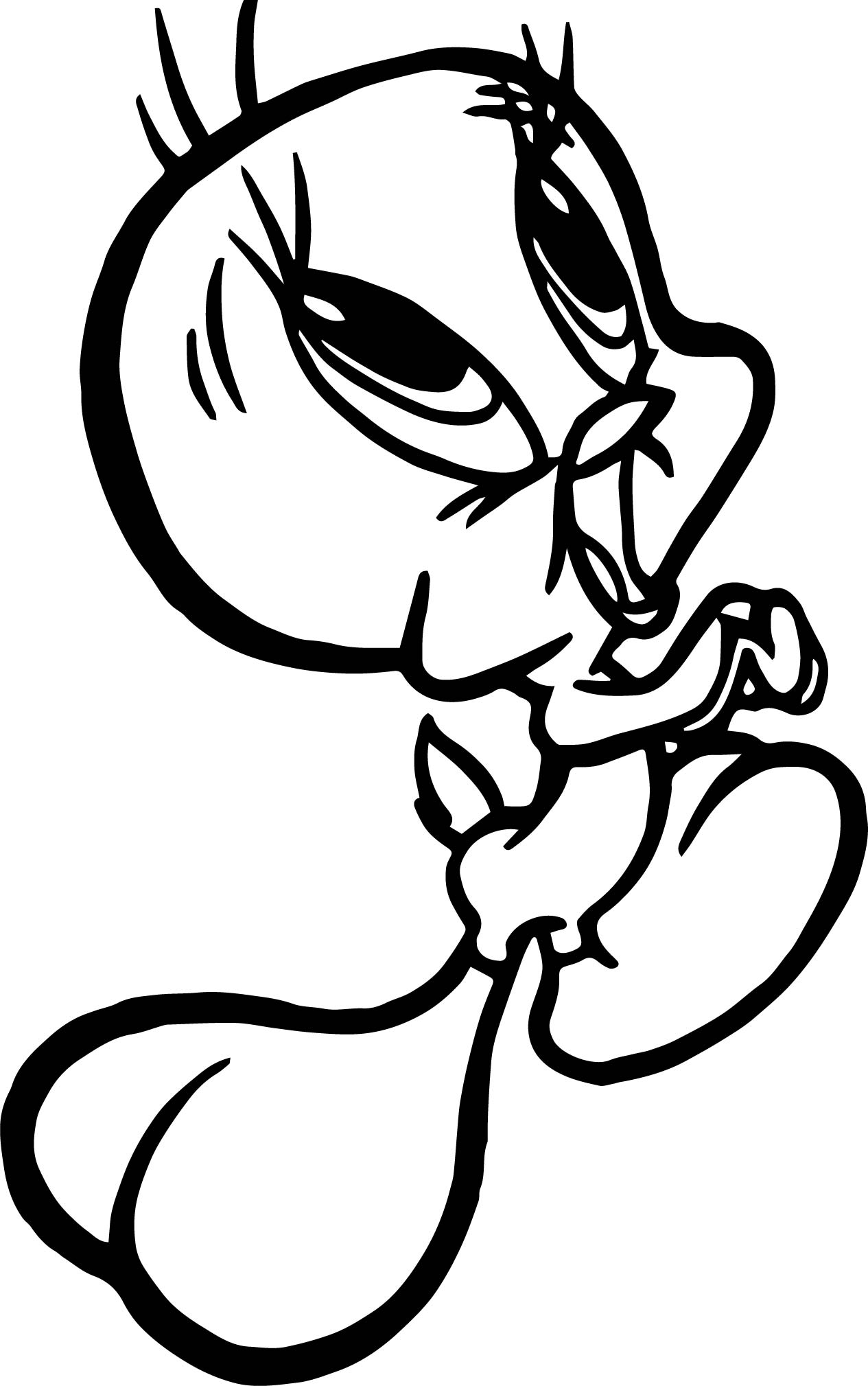 1265x2019 Tweety Big Foot Coloring Page Wecoloringpage