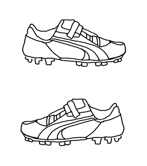600x675 Soccer Shoes Coloring Pages