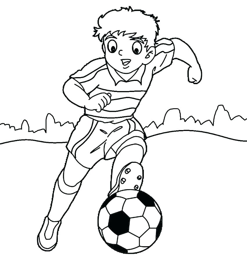 850x890 Luxury Football Coloring Pages For Kids Printable Soccer Players