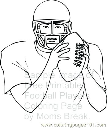 350x418 Free Printable Football Coloring Pages Player Page Print
