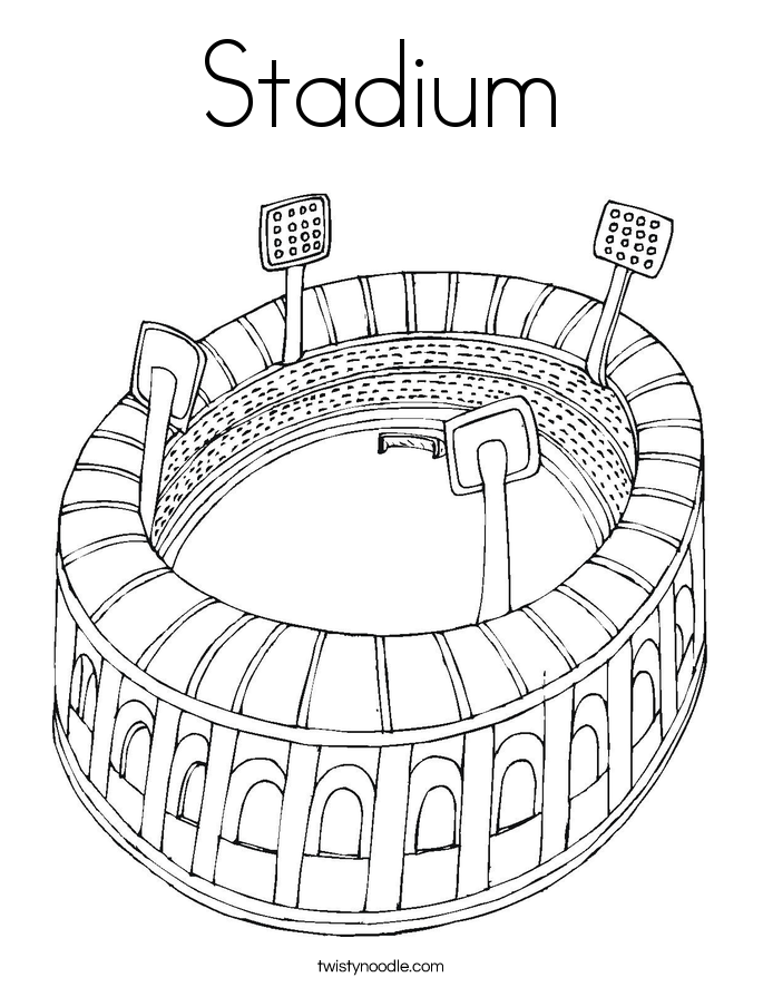685x886 Stadium Coloring Page