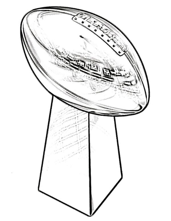 600x776 Super Bowl Trophy Coloring Pages