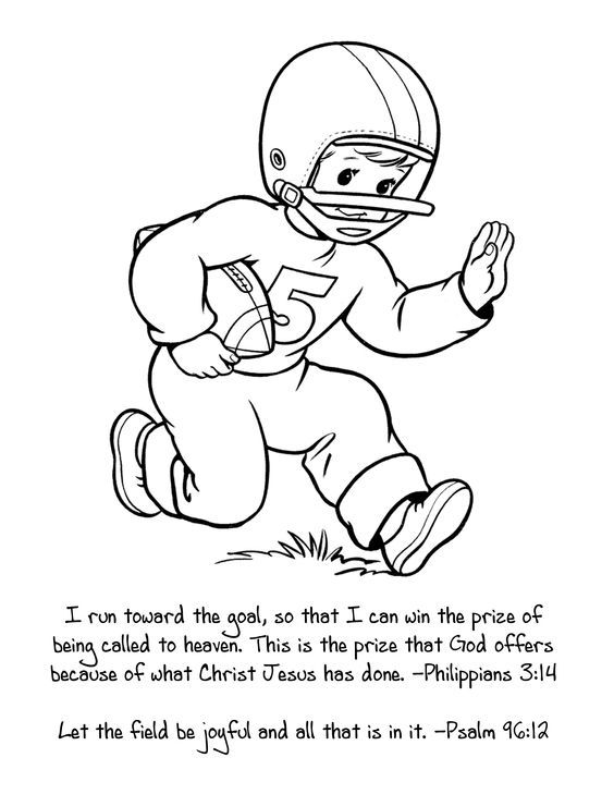 564x729 Football Coloring Pages Sheets For Kids Sunday School And Joyful