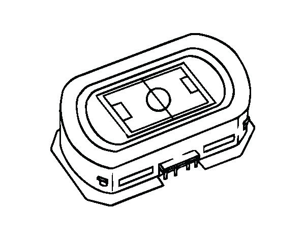 600x470 Football Field Goal Coloring Page Stadium