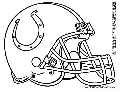 480x370 Football Helmet Coloring Page State Pages Printable Colts Col