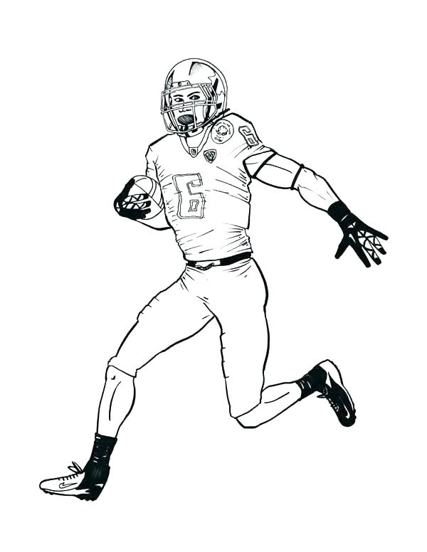 600x776 Coloring Pages Football Outline Of Football Equipment And A Book
