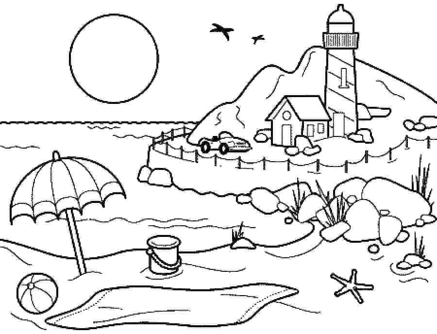 900x688 Summer Coloring Pages Older Kids Summer Coloring Pages