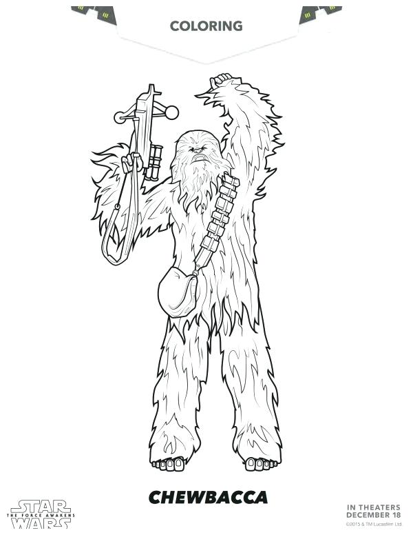 600x776 Star Wars The Force Awakens Coloring Page Free Chewbacca Coloring