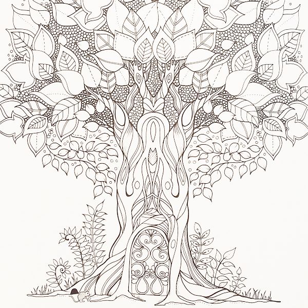 600x600 Forest Coloring Pages For Adults