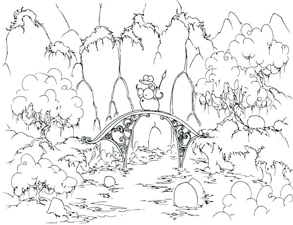 600x461 Forest Coloring Forest Coloring Sheets Forest Coloring Pages