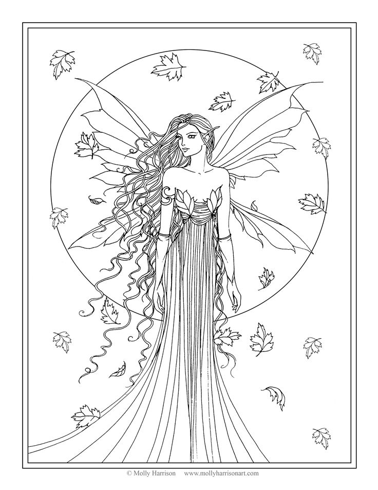 Forest Fairy Coloring Pages at GetDrawings | Free download