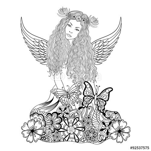 Forest Fairy Coloring Pages at GetDrawings | Free download