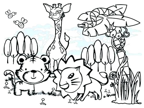 600x452 Coloring Pages Animals Realistic