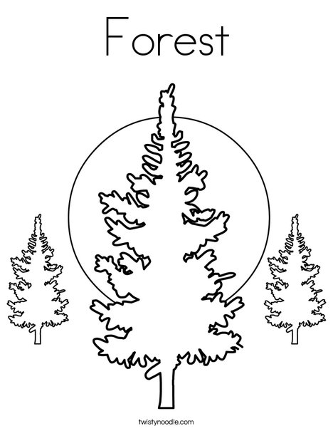 468x605 Forest Coloring Page