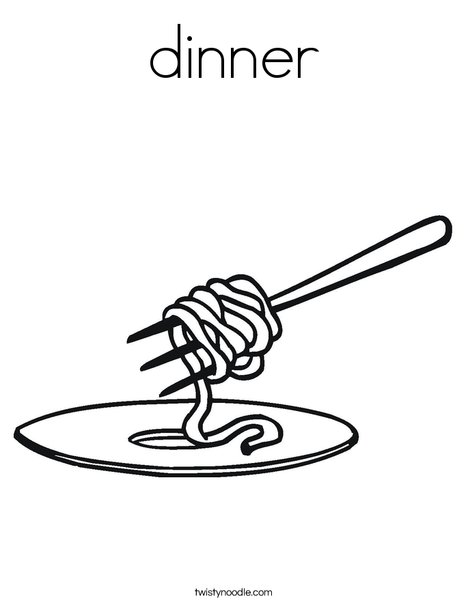 468x605 Dinner Coloring Page