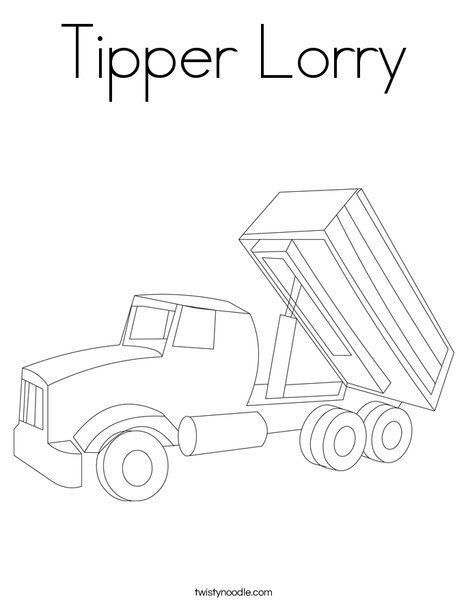 468x605 Tipper Lorry Coloring Page