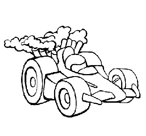 505x470 Formula One Car Coloring Page