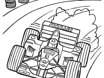 440x330 Free Printable Race Car Coloring Pages For Kids, Racing Car