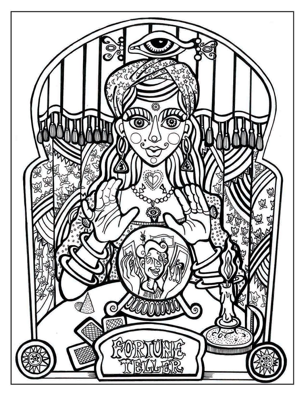 Fortune Teller Coloring Pages