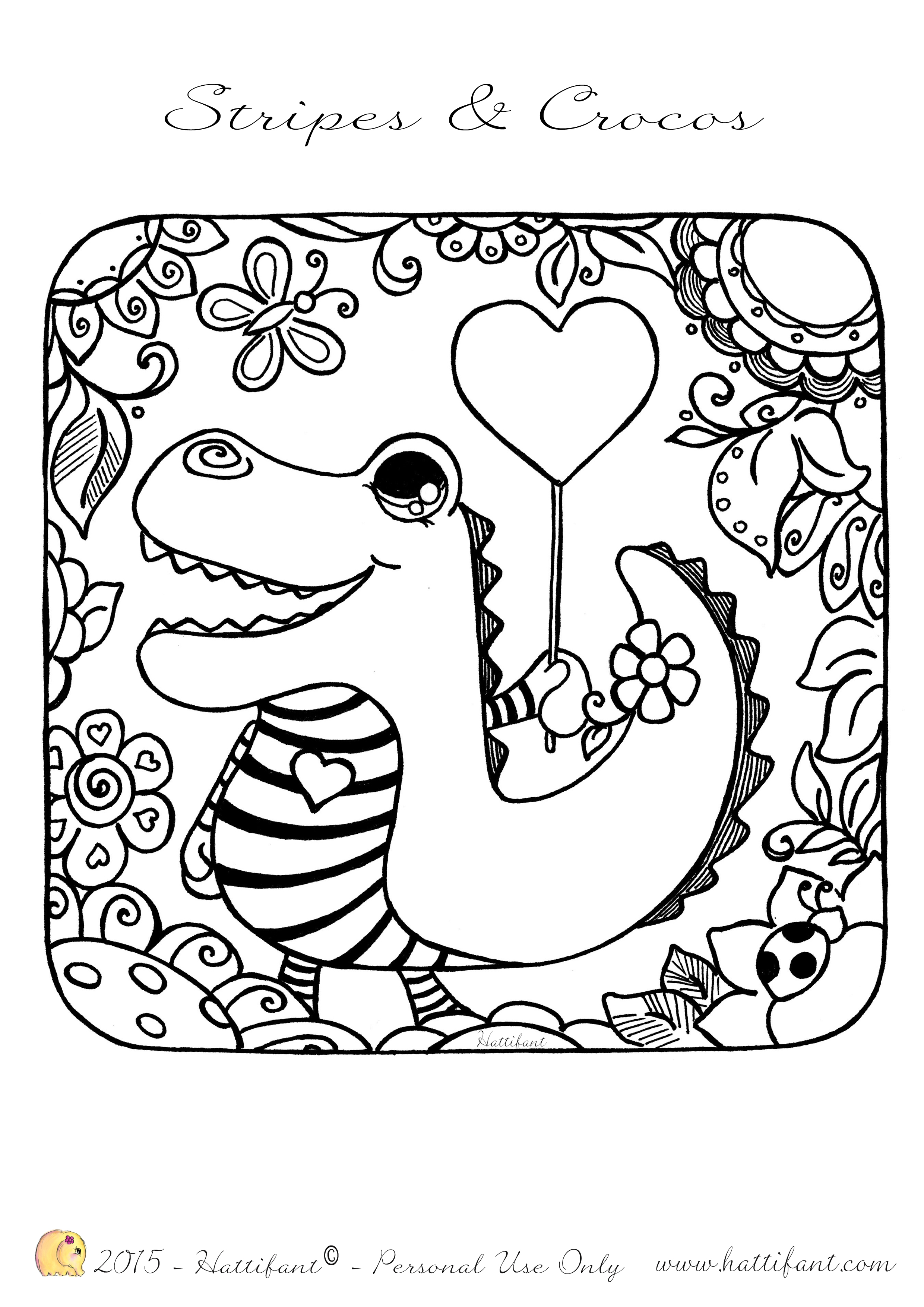 2480x3508 Stripy Cuties To Color