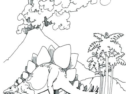 440x330 Baby Stegosaurus Coloring Page Kids Coloring Fossil Coloring Pages