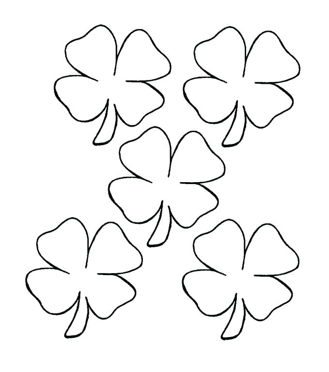 679x768 Four Leaf Clover Coloring Pages