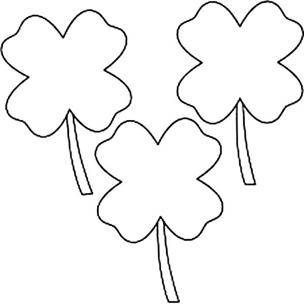 600x600 Four Leaf Clover Coloring Pages