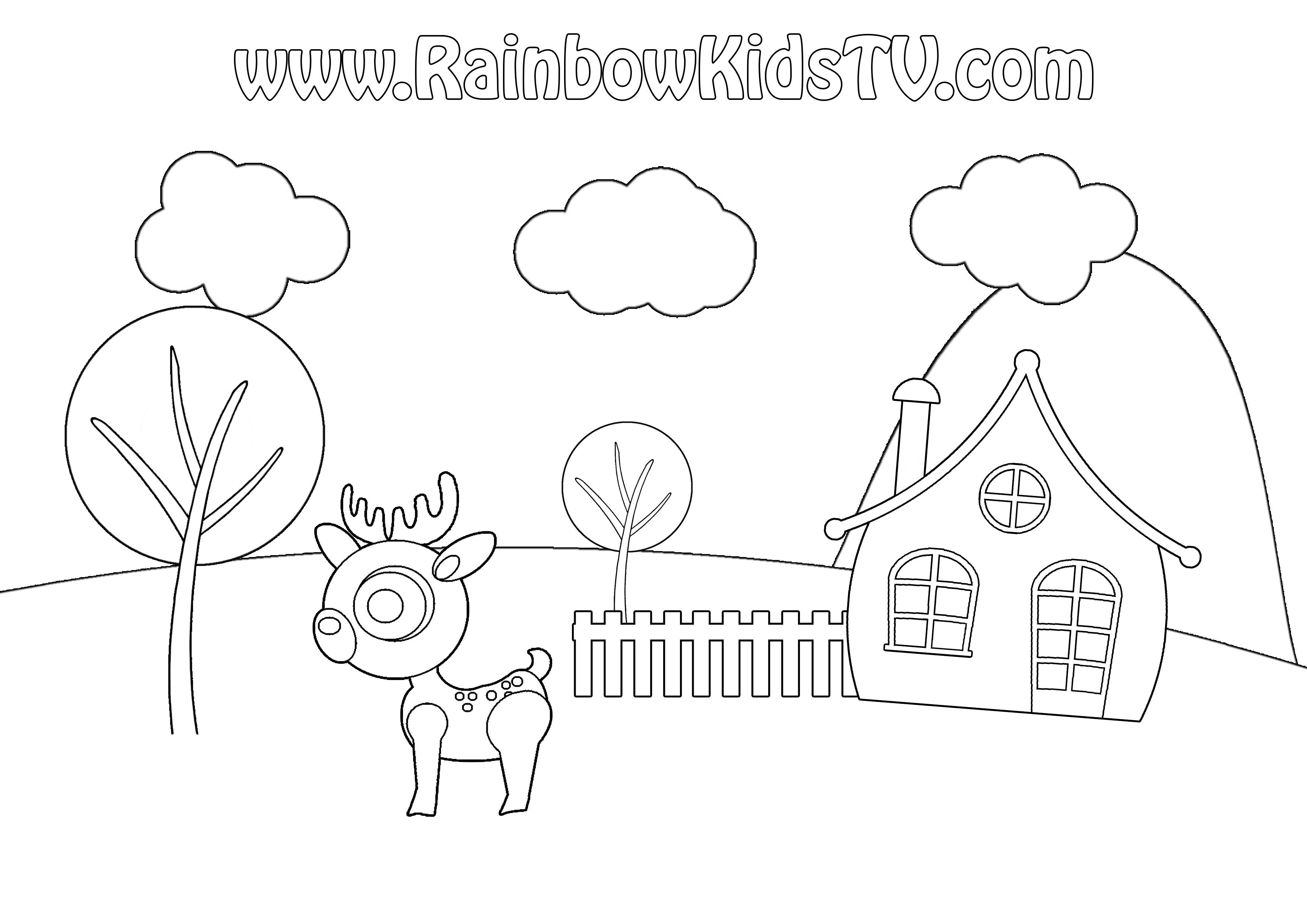 3508x2480 Seasons Coloring Page Rainbow Kids Tv