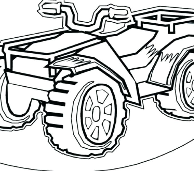 678x600 Four Wheeler Coloring Pages Racing The Awesome Intended