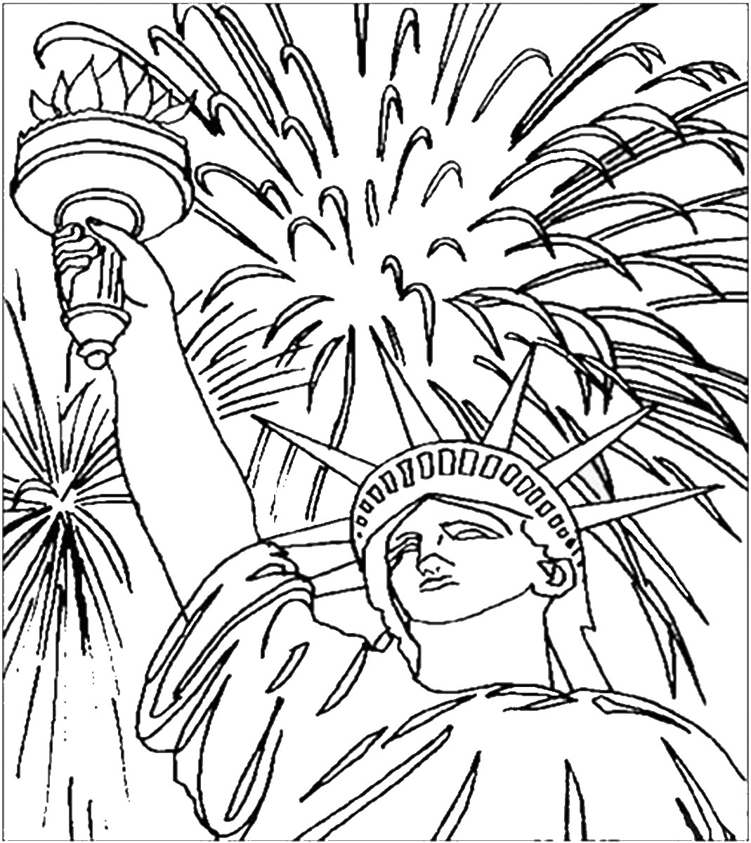 1069x1200 Fourth Of July Coloring Pages