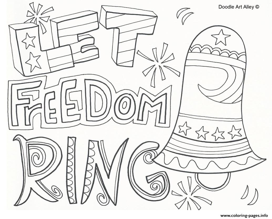 1035x834 Let Freedom Ring July Coloring Pages Printable