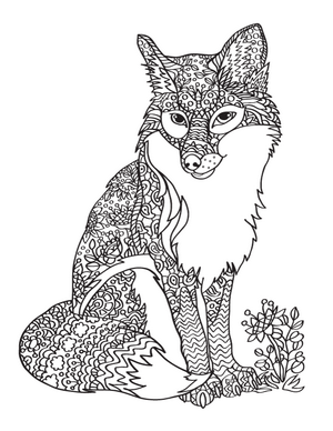 300x388 New Adult Coloring Pages Christmas, Fox, Horse, Whale, And More