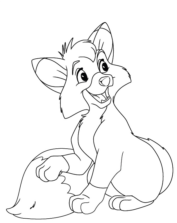 609x768 Fox Coloring Pages Free Printable