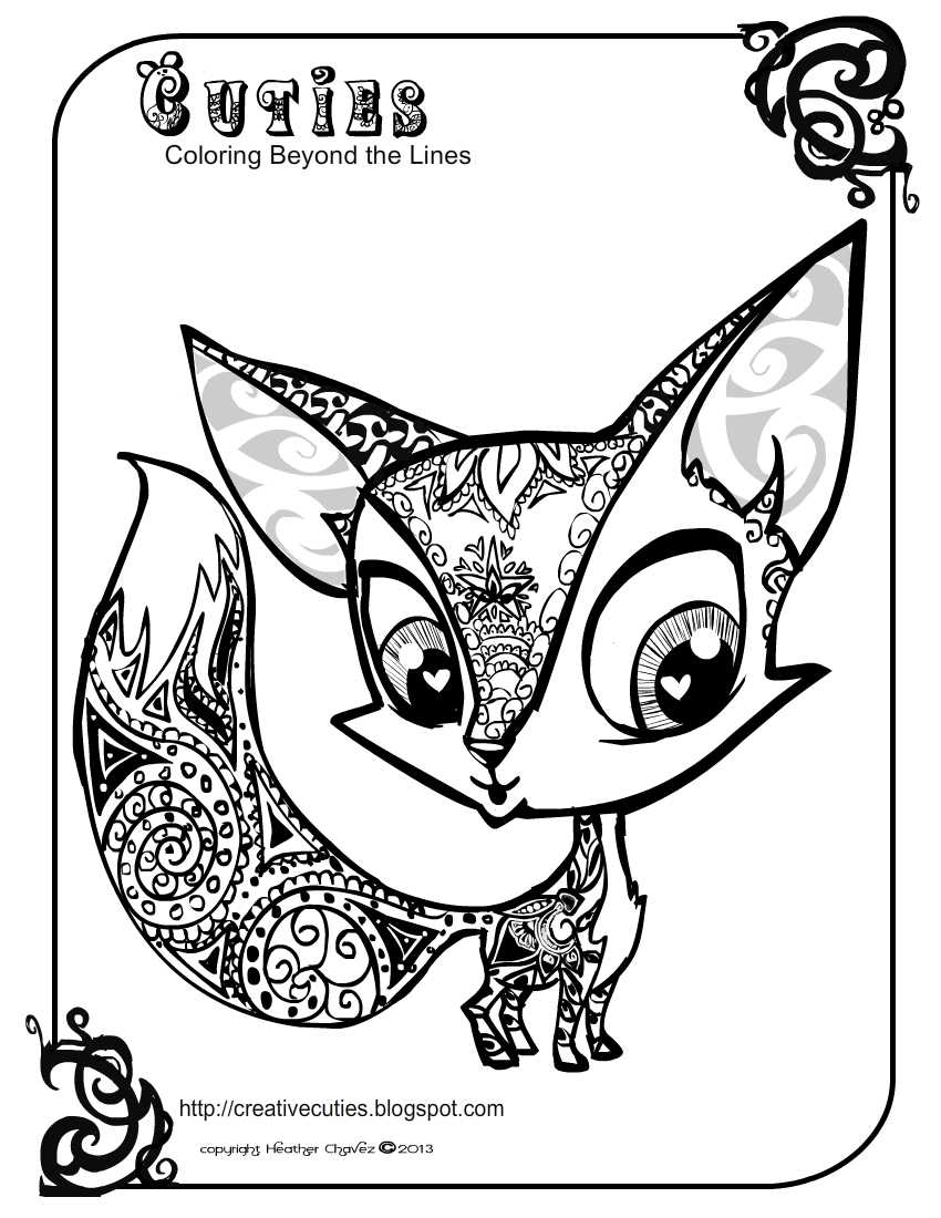 850x1100 Fox Coloring Pages