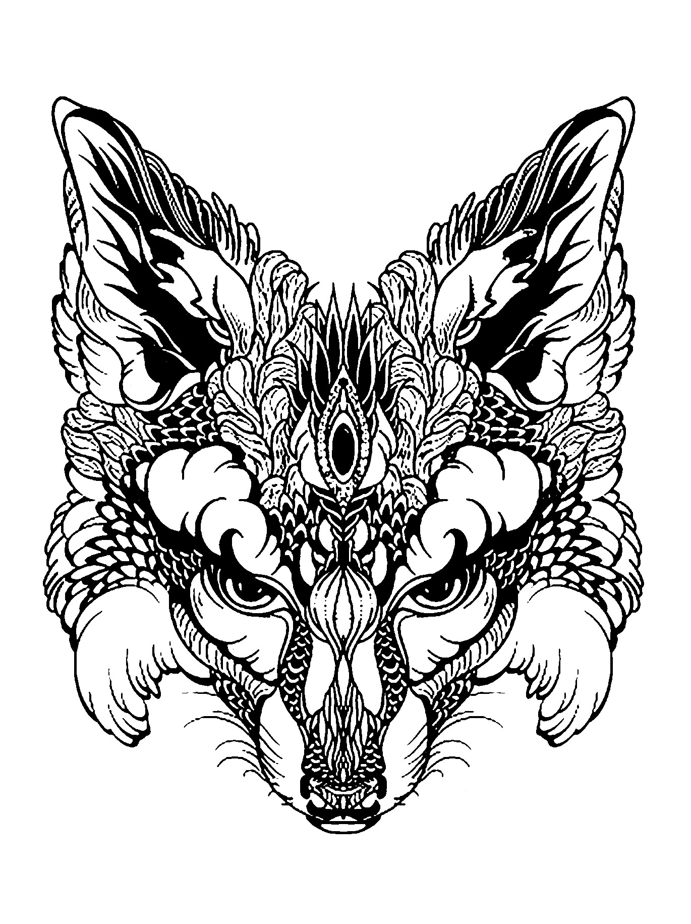 1370x1831 Fox Head