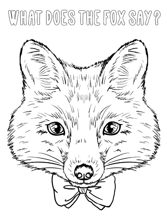 570x738 What Does The Fox Say Coloring Page For Adults Pdf