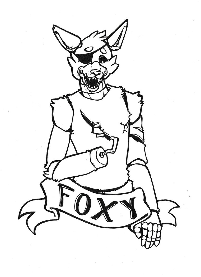 761x1049 Foxythepirate Coloring Page