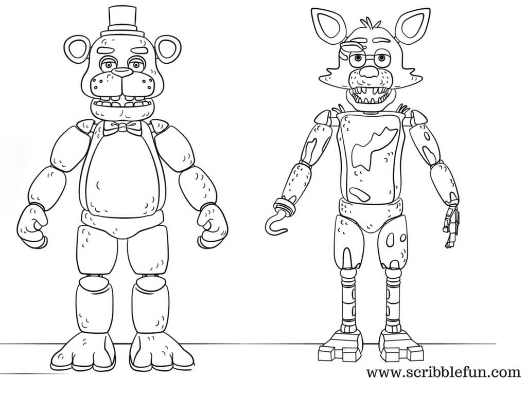 1024x768 Luxury Five Nights At Freddy S Coloring Pages Foxy Free Printable