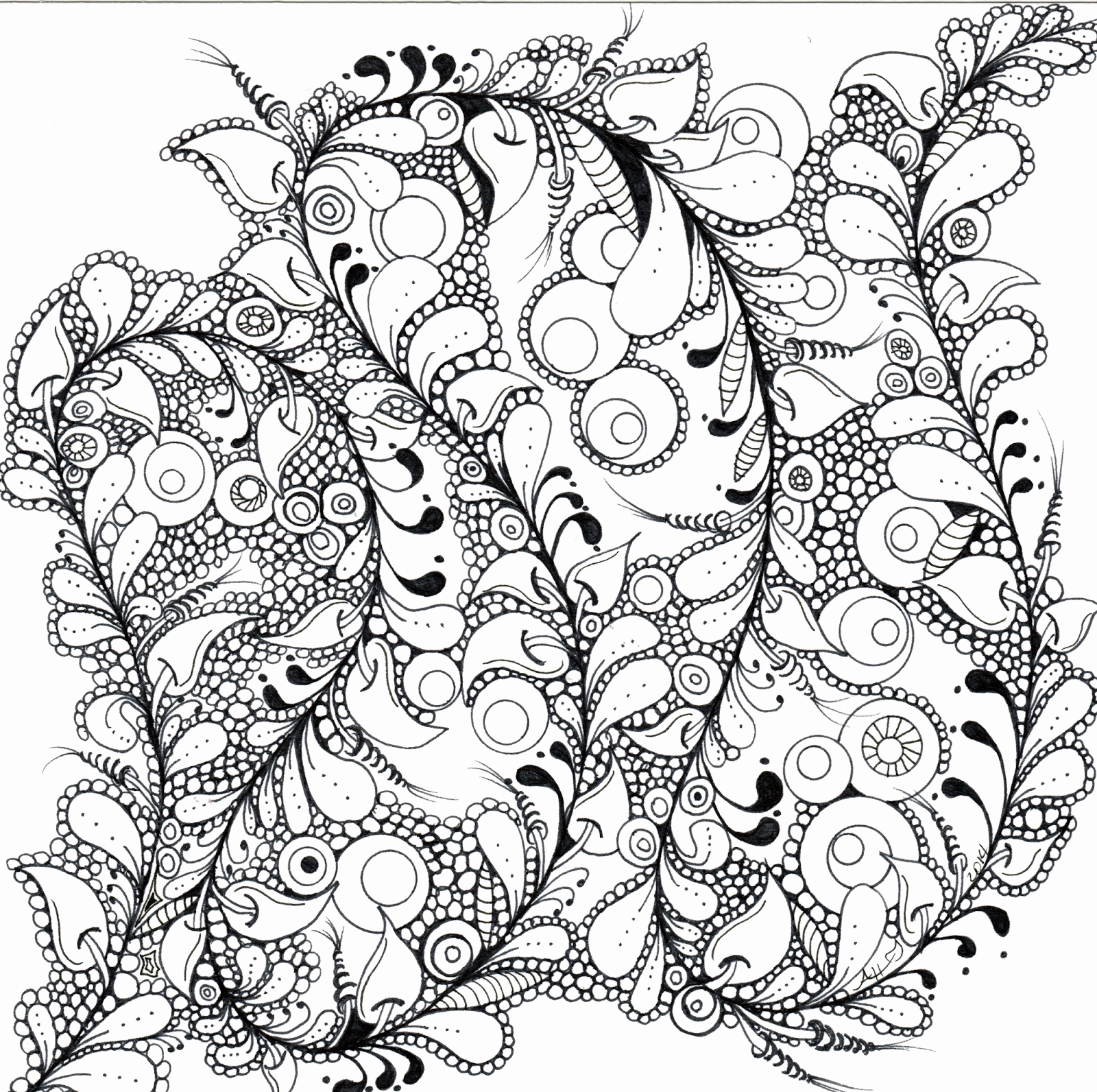1600x1592 Fractal Coloring Pages Bestofcoloring Tree Printable Coloring Page