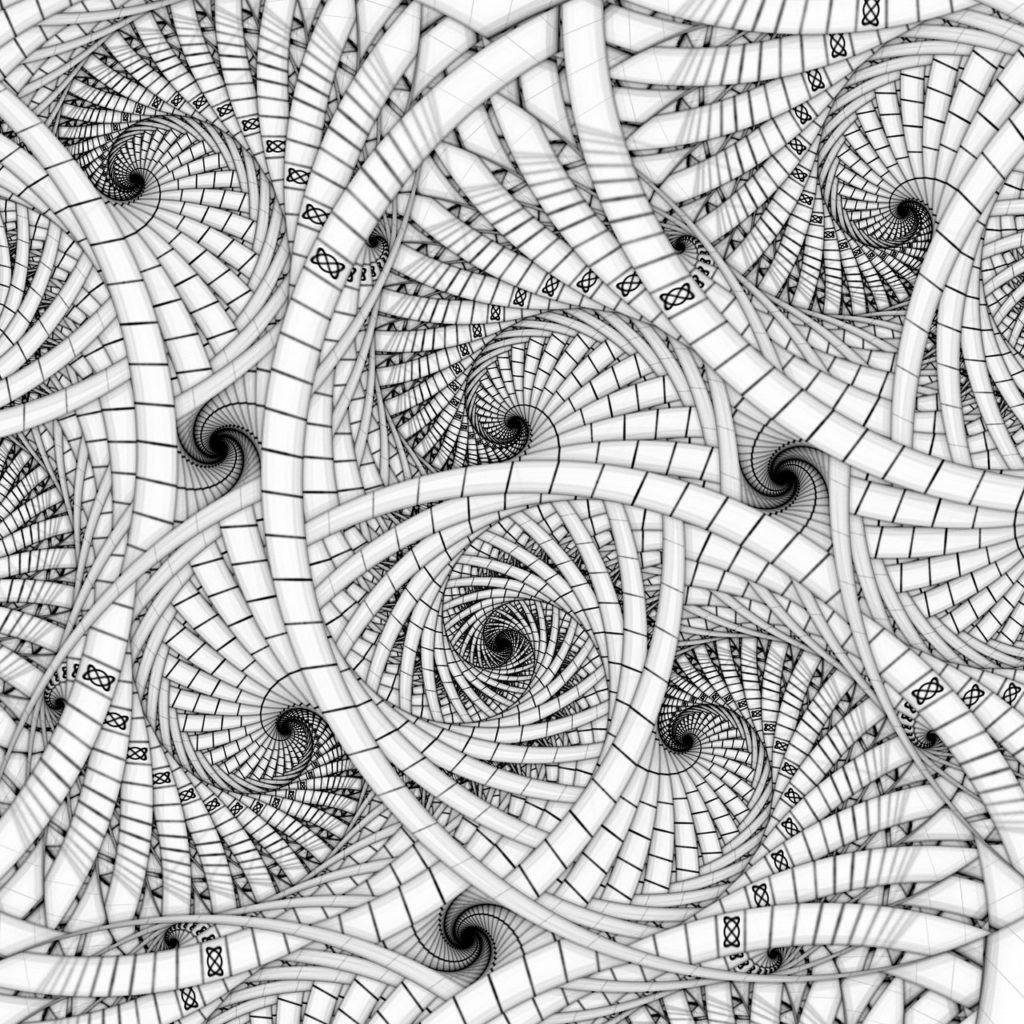 1024x1024 Beautiful Fractal Coloring Pages Artsybarksy