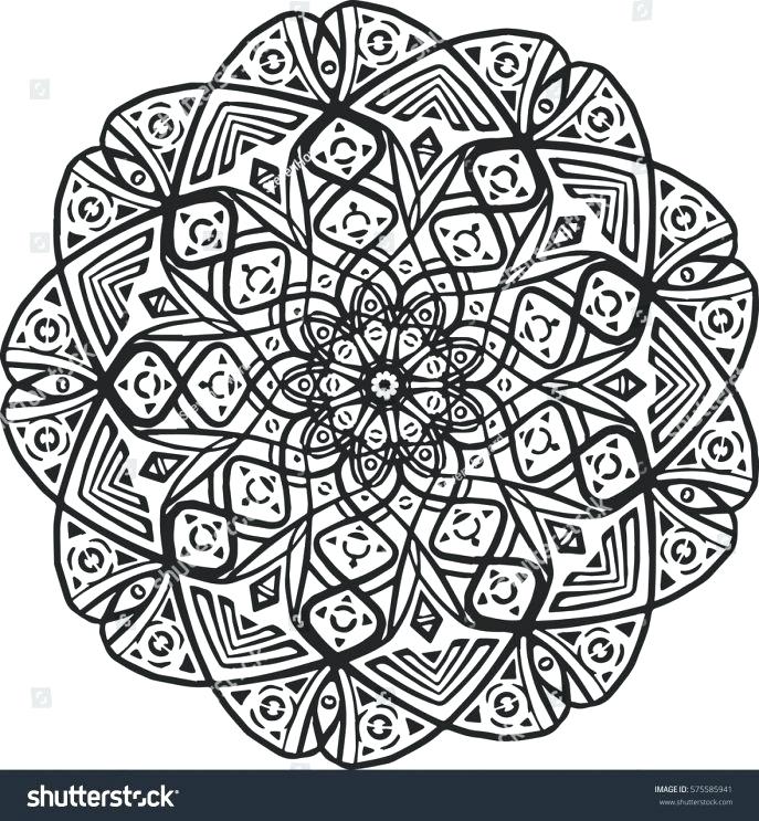687x743 Fractal Coloring Pages Medium Size Of Coloring Pages Printable